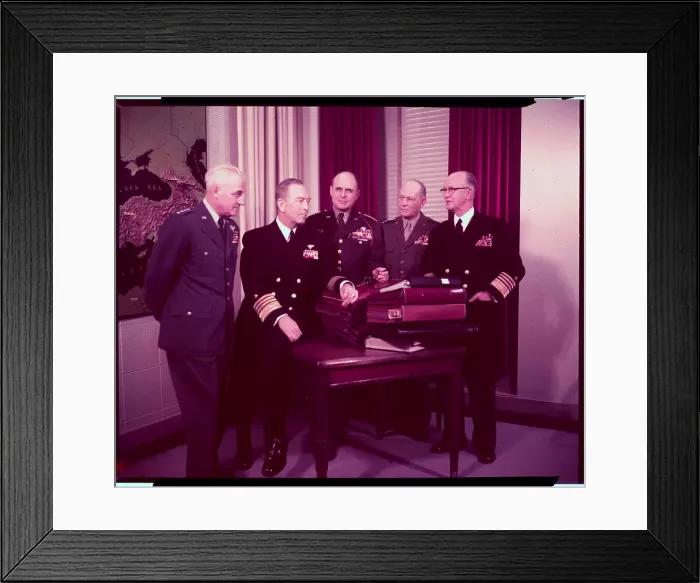 Framed Print : Joint Chiefs of Staff Standing Around Table