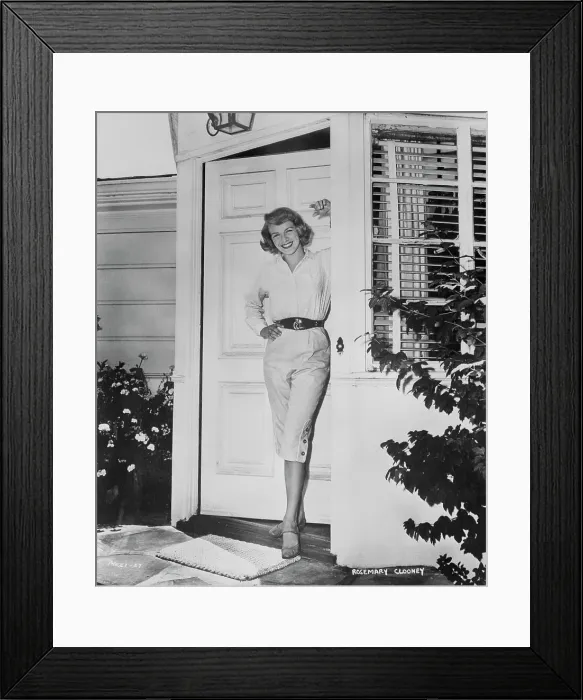 Framed Print : Rosemary Clooney Standing in Doorway of House