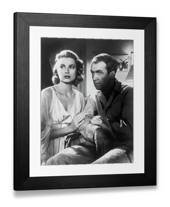Framed Print : Grace Kelly and James Stewart in Rear Window Framed Print : Grace Kelly and James Stewart in Rear Window