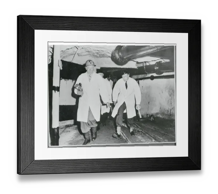 Framed Print : Prince Bernhard Inspecting a Gold Mine Framed Print : Prince Bernhard Inspecting a Gold Mine