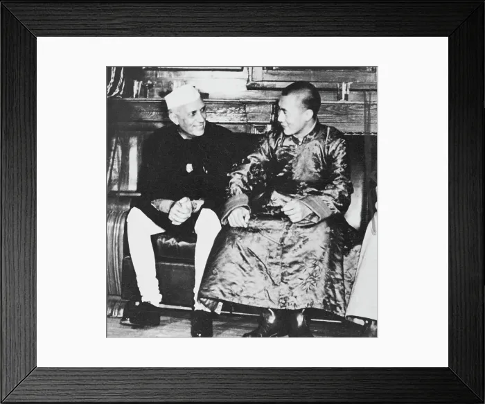 Framed Print : Jawrarlal Nehru Meeting with Dalai Lama Framed Print : Jawrarlal Nehru Meeting with Dalai Lama