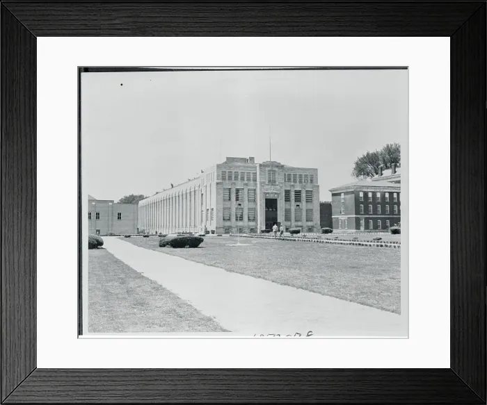 Framed Print : Exterior of Prison With Well Kept Lawns Framed Print : Exterior of Prison With Well Kept Lawns