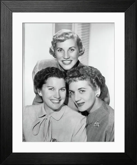 Framed Print : Portrait of The Andrews Sisters Framed Print : Portrait of The Andrews Sisters