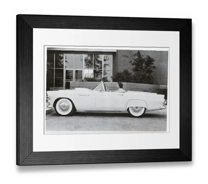 Framed Print : 1955 Ford Thunderbird Convertible with Top Down Framed Print : 1955 Ford Thunderbird Convertible with Top Down