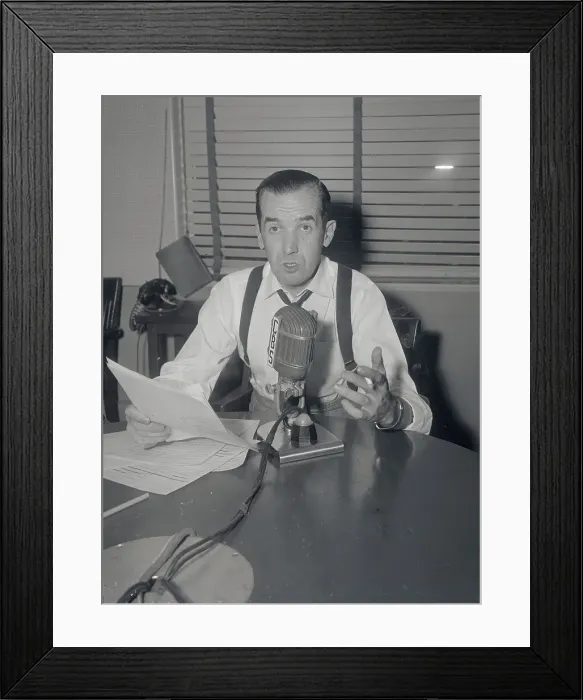 Framed Print : CBS Radio Broadcaster Edward R. Murrow Framed Print : CBS Radio Broadcaster Edward R. Murrow