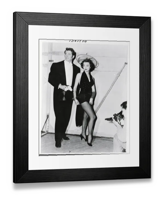 Framed Print : Rock Hudson With Actress Barbara Rush Framed Print : Rock Hudson With Actress Barbara Rush