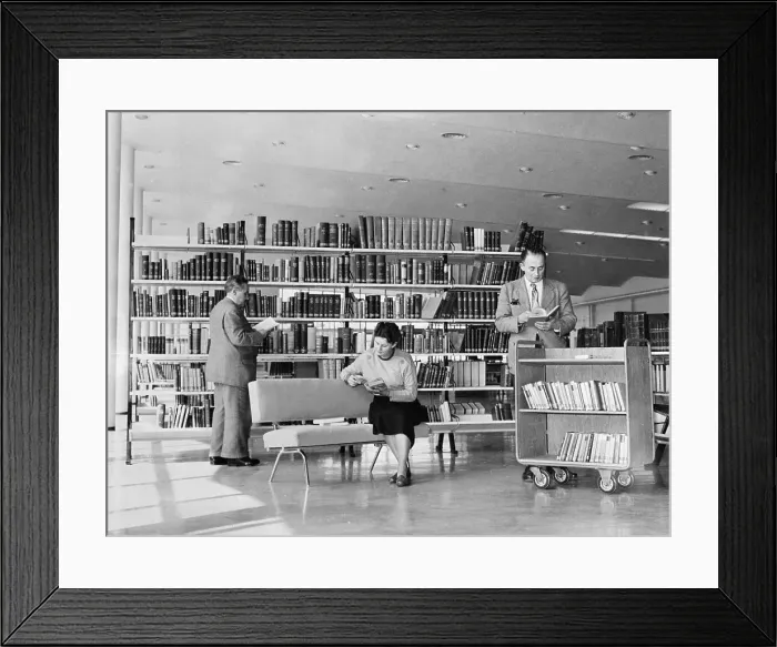 Framed Print : People Reading the a Library Framed Print : People Reading the a Library
