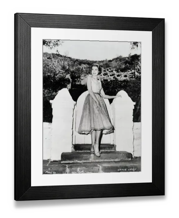 Framed Print : Grace Kelly, Wearing Designer Dress Framed Print : Grace Kelly, Wearing Designer Dress
