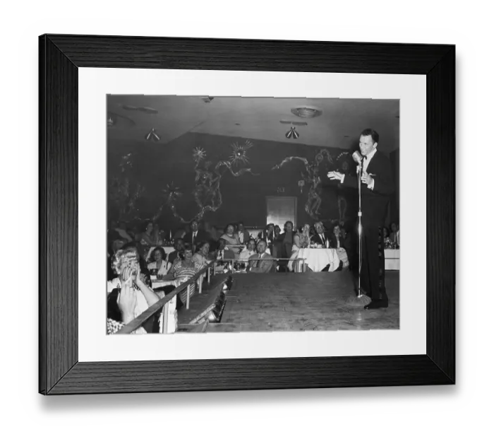 Framed Print : Frank Sinatra Singing at the Ziegfeld Follies Framed Print : Frank Sinatra Singing at the Ziegfeld Follies