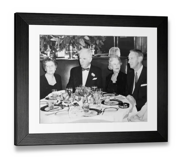 Framed Print : Mark Clark Dining with Colleagues Framed Print : Mark Clark Dining with Colleagues