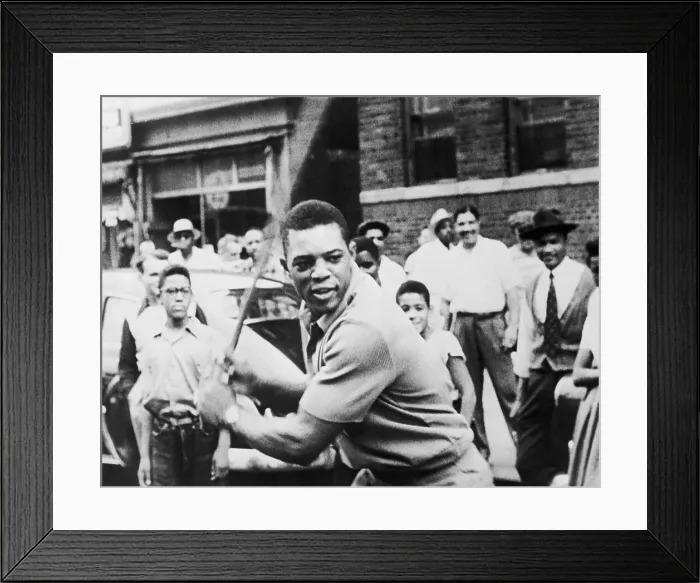 Framed Print : Willie Mays Playing Stickball Framed Print : Willie Mays Playing Stickball