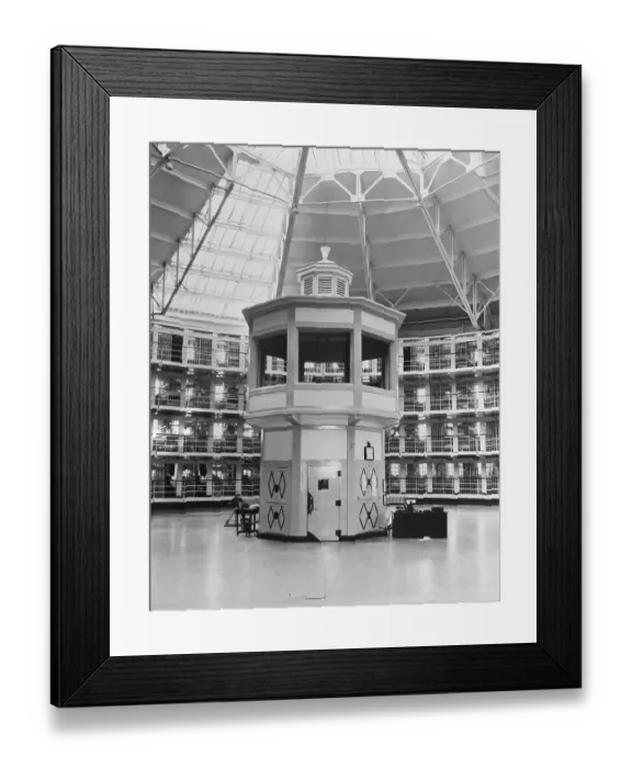 Framed Print : Inside View of Prison Area and Guard Station Framed Print : Inside View of Prison Area and Guard Station