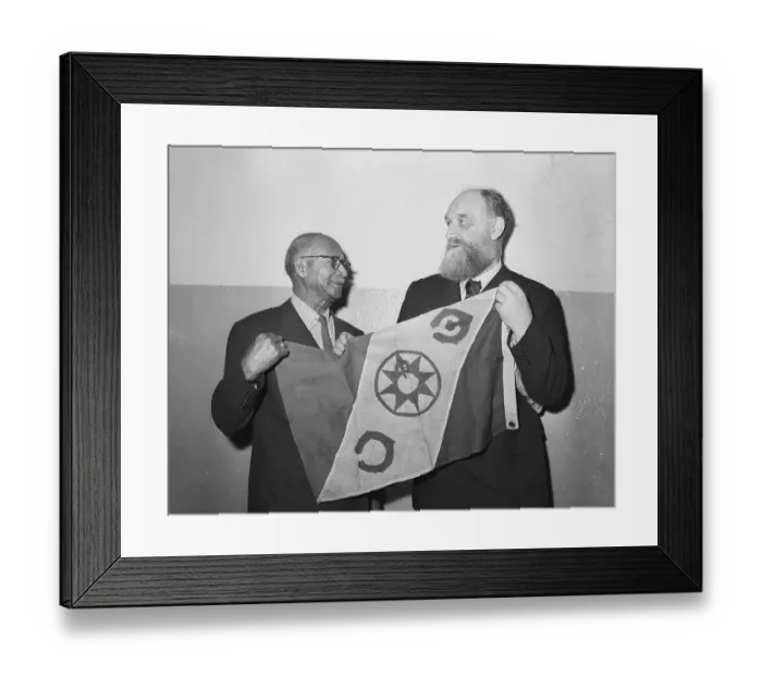 Framed Print : Matt Henson and Admiral Robert E, Peary