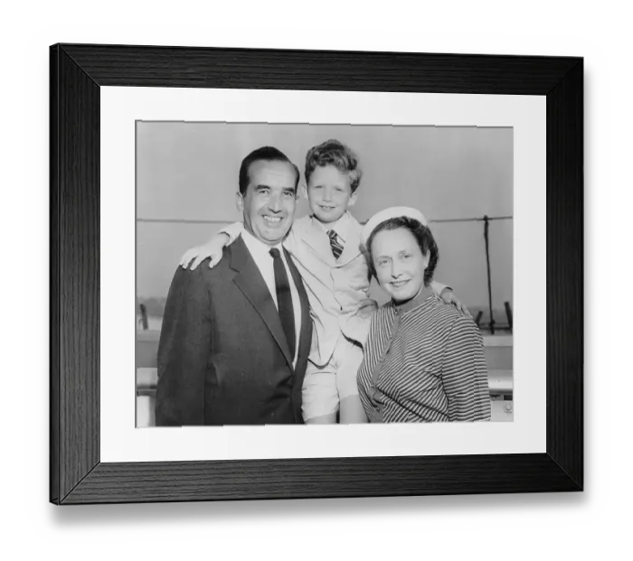 Framed Print : Portrait of Edward R. Murrow with Family Framed Print : Portrait of Edward R. Murrow with Family