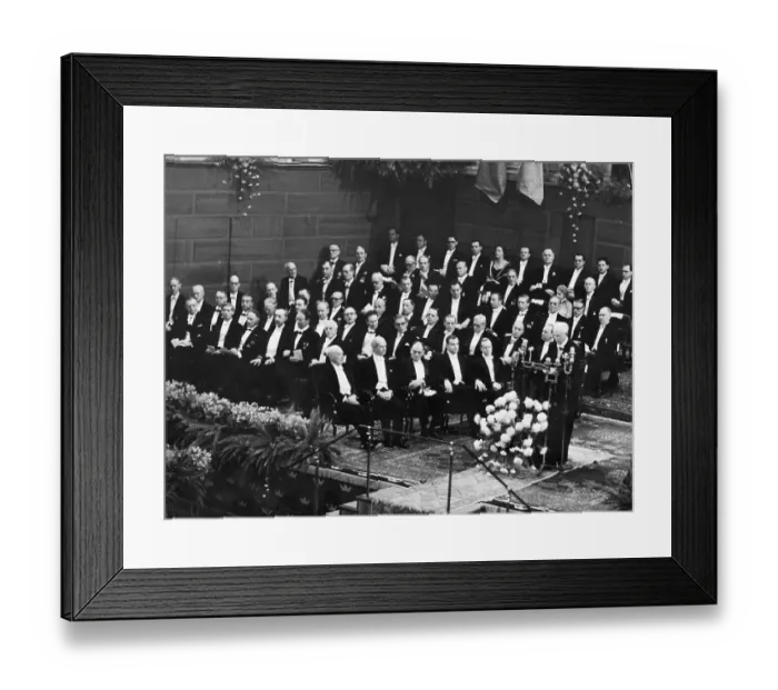Framed Print : Nobel Prize Recipients Attending Ceremony Framed Print : Nobel Prize Recipients Attending Ceremony