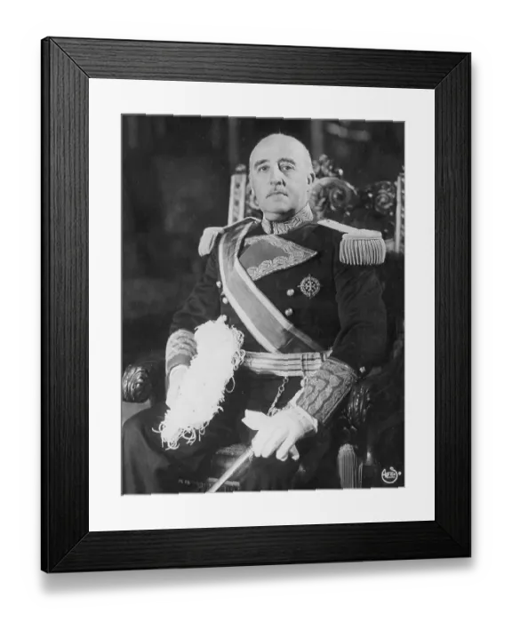 Framed Print : Dictator Francisco Franco Framed Print : Dictator Francisco Franco