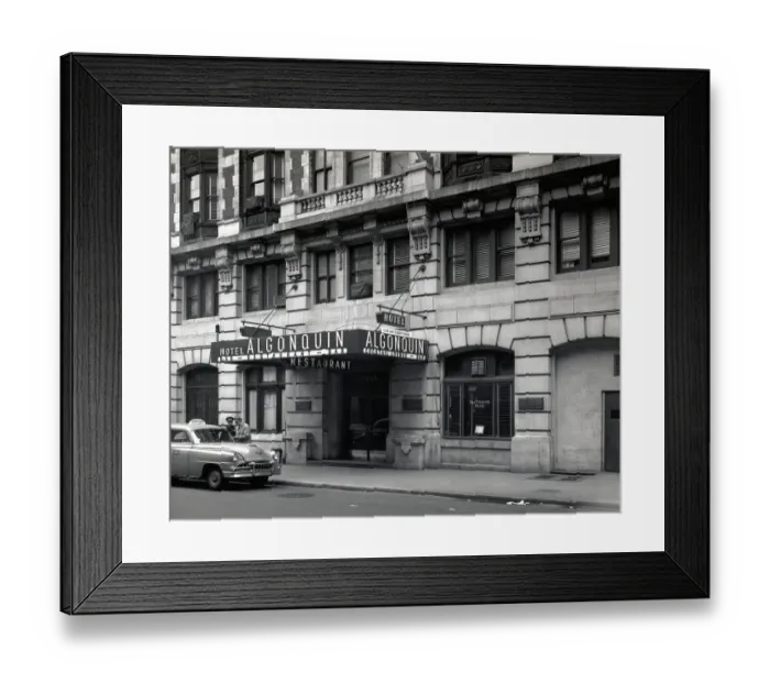 Framed Print : Hotel Algonquin, Exterior Shows Marquee Framed Print : Hotel Algonquin, Exterior Shows Marquee