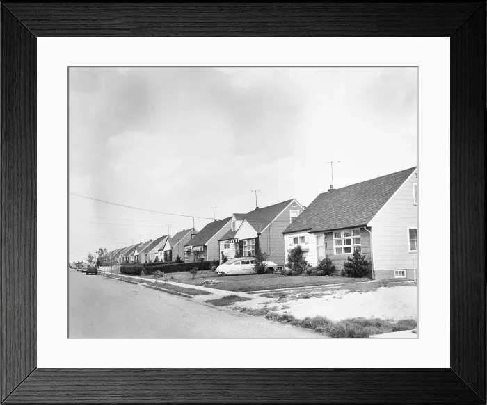 Framed Print : View of Levittown, New York Framed Print : View of Levittown, New York