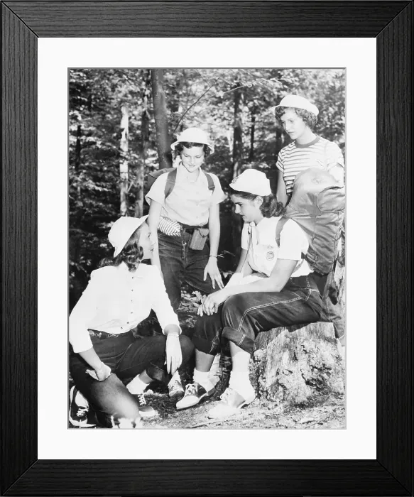 Framed Print : Miss America And Girl Scouts, Camping Framed Print : Miss America And Girl Scouts, Camping