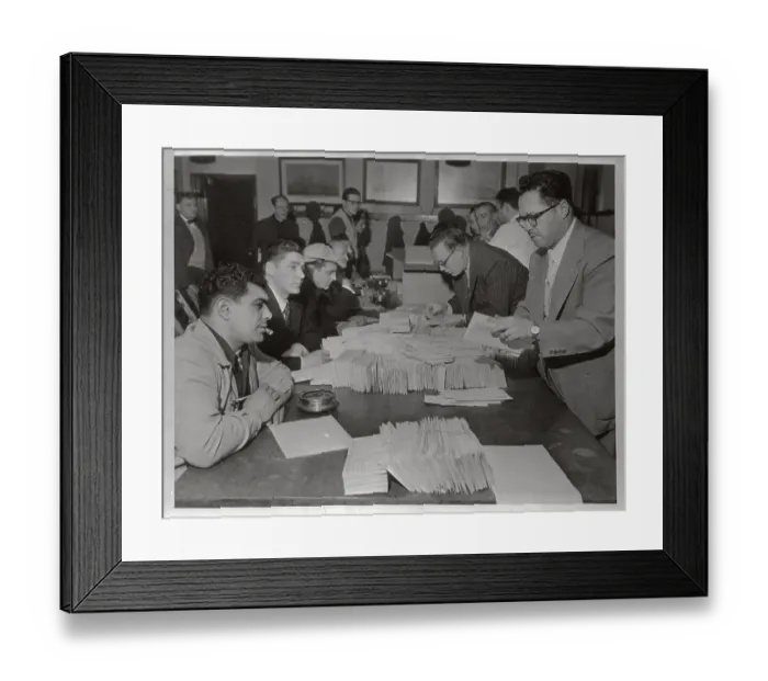 Framed Print : Governor Thomas E. Dewey Recounting Votes