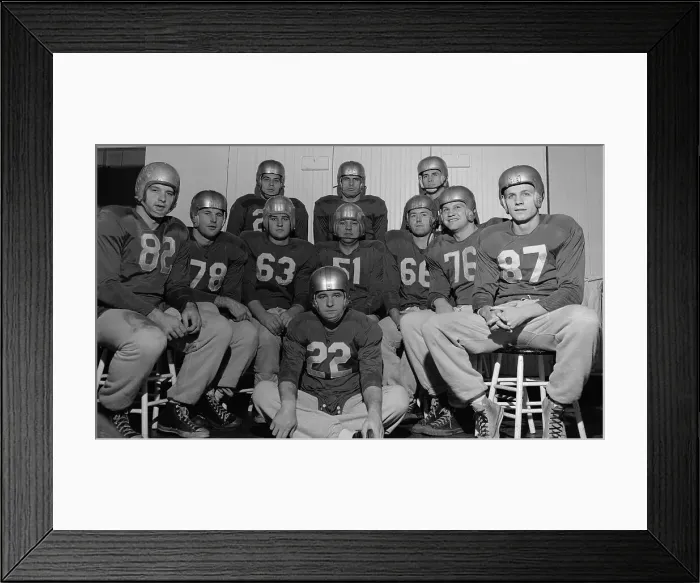Framed Print : Detroit Football Starting Lineup Framed Print : Detroit Football Starting Lineup