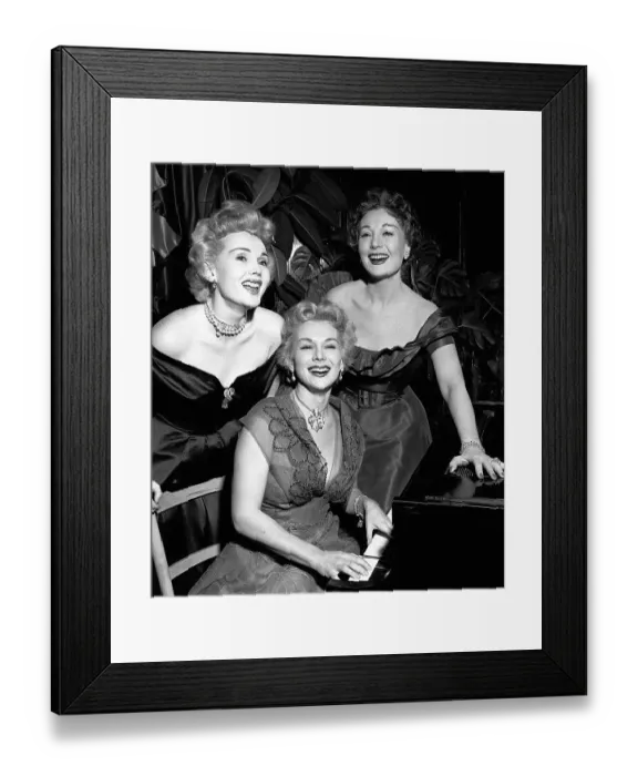 Framed Print : Gabor Sisters Smile Together at Piano Framed Print : Gabor Sisters Smile Together at Piano