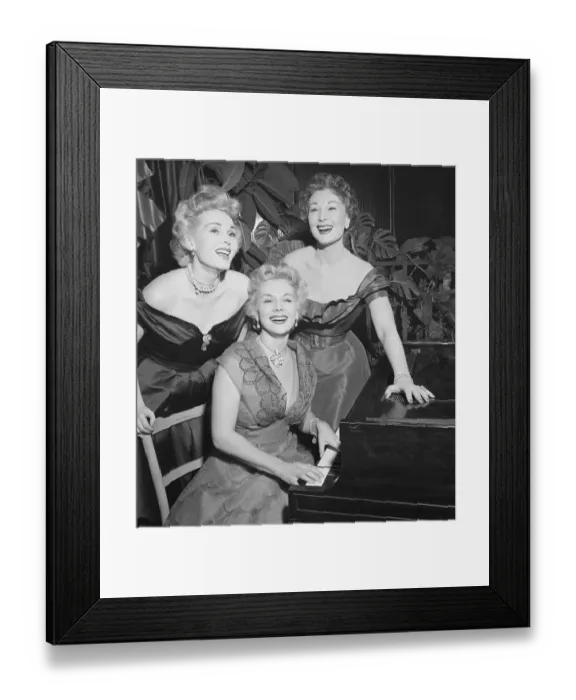 Framed Print : Zsa Zsa and Eva wand Magda Gabor