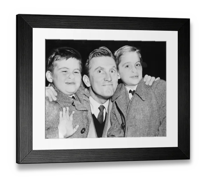 Framed Print : Kirk Douglas And Sons