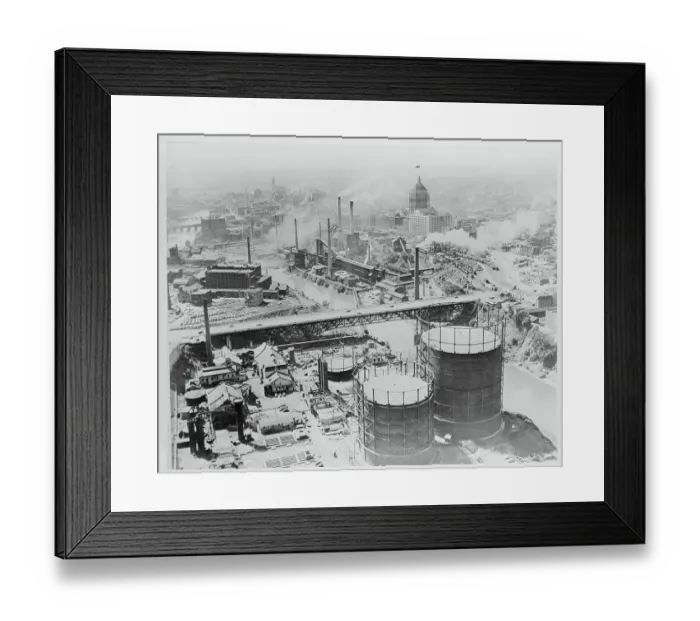 Framed Print : Aerial View of Refinery Framed Print : Aerial View of Refinery