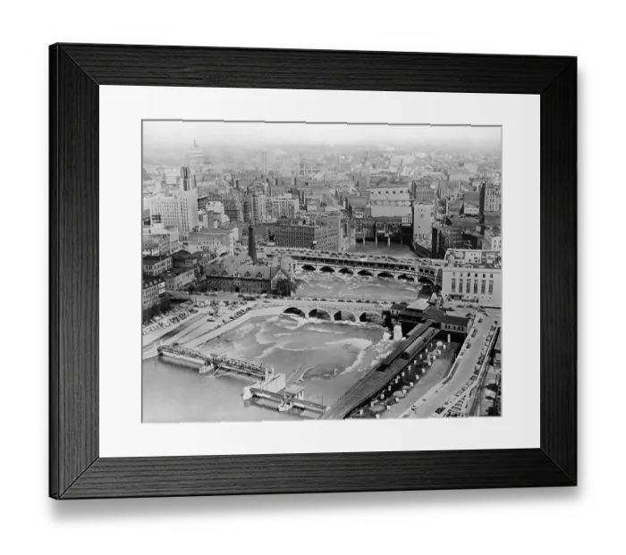 Framed Print : Aerial View of Rochester, New York Framed Print : Aerial View of Rochester, New York