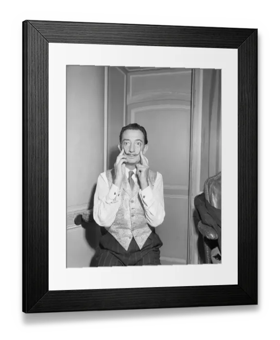 Framed Print : Salvador Dali with Lengthy Mustache Framed Print : Salvador Dali with Lengthy Mustache