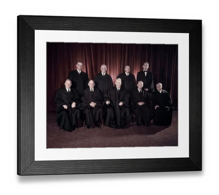 Framed Print : US Supreme Court in 1953 Framed Print : US Supreme Court in 1953