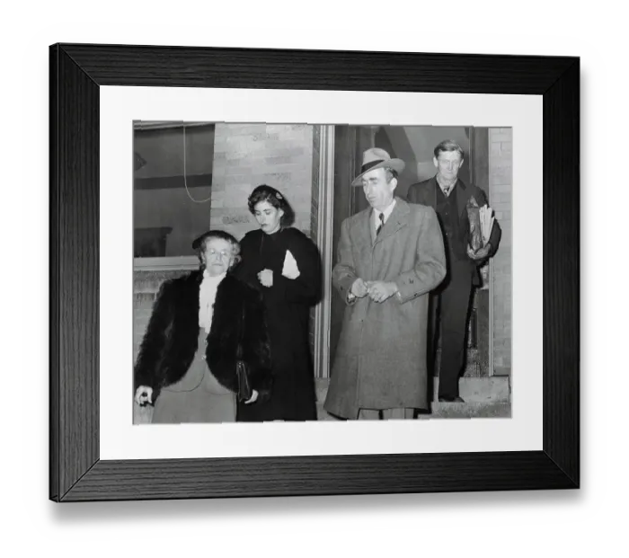 Framed Print : Communist Family Leaving Court Framed Print : Communist Family Leaving Court