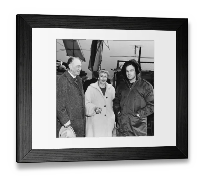 Framed Print : Marlon Brando and Parents Framed Print : Marlon Brando and Parents