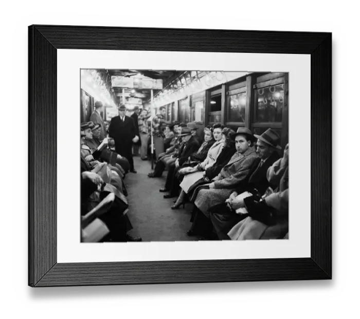 Framed Print : An Early Morning Scene On The Subway