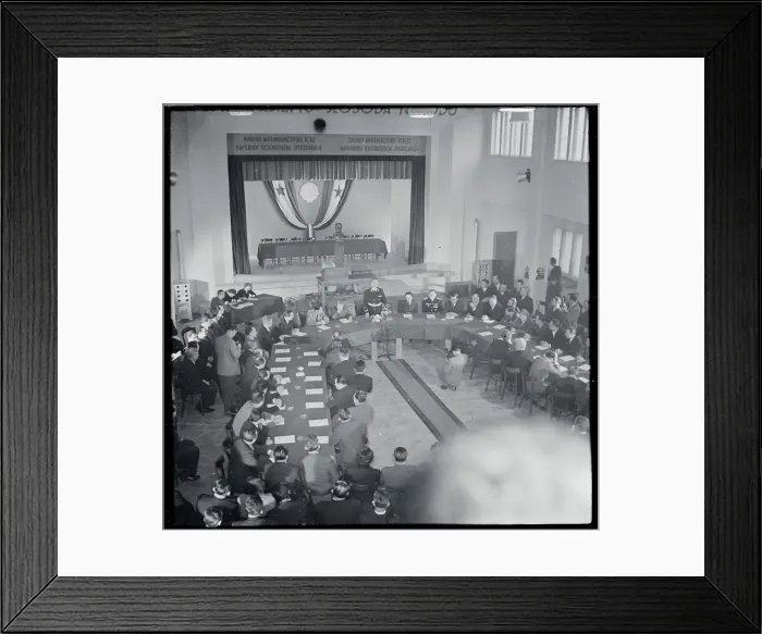 Framed Print : President Josip Broz Tito Speaking His Views Framed Print : President Josip Broz Tito Speaking His Views
