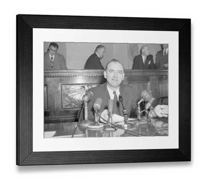 Framed Print : Joseph McCarthy Speaking to Newsmen Framed Print : Joseph McCarthy Speaking to Newsmen