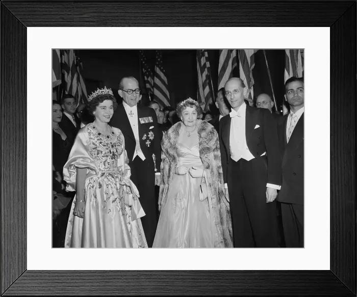 Framed Print : King and Queen of Greece Posing with Mrs. William Randolph Hearst Framed Print : King and Queen of Greece Posing with Mrs. William Randolph Hearst
