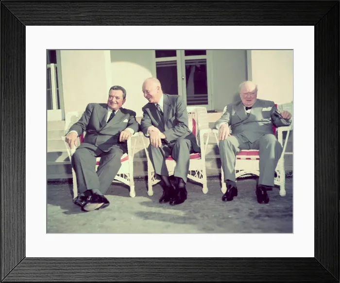 Framed Print : The Big Three Members Sitting in Lounge Chairs Framed Print : The Big Three Members Sitting in Lounge Chairs