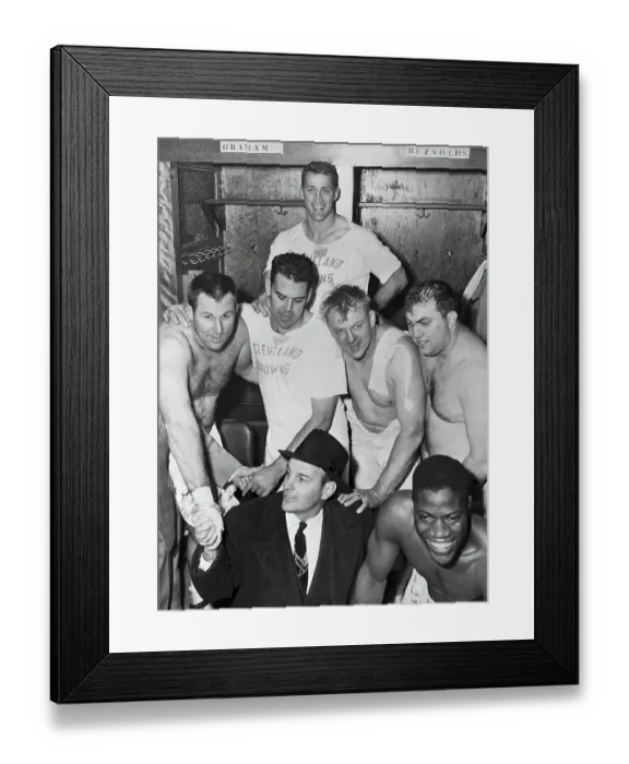 Framed Print : Cleveland Browns Celebrating After Championship Victory Framed Print : Cleveland Browns Celebrating After Championship Victory