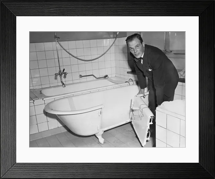 Framed Print : Man Showing His Invention Framed Print : Man Showing His Invention