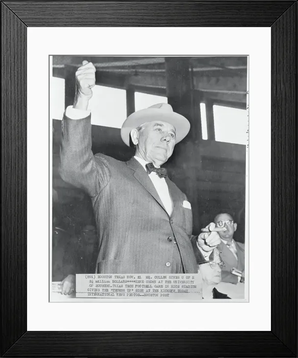 Framed Print : Hugh Roy Cullen Giving Thumbs Up Signal Framed Print : Hugh Roy Cullen Giving Thumbs Up Signal