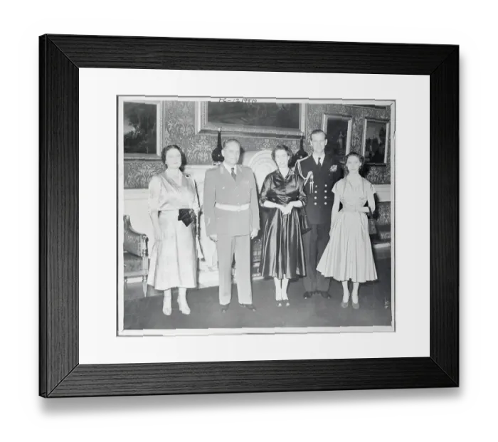 Framed Print : Marshal Tito Posing with British Delegates Framed Print : Marshal Tito Posing with British Delegates