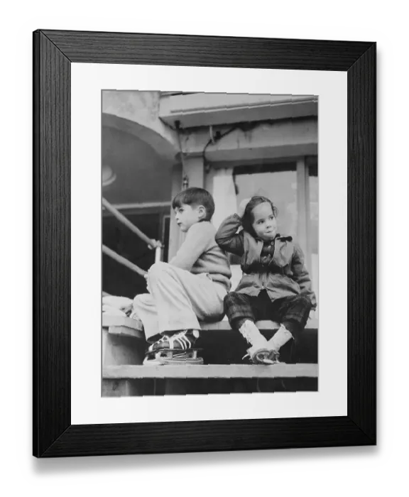 Framed Print : Michael and Josephine Chaplin Resting from Ice Skating Framed Print : Michael and Josephine Chaplin Resting from Ice Skating