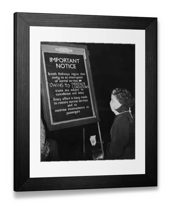 Framed Print : Woman W / Gas Mask Reads Sign; Rr Delays Framed Print : Woman W / Gas Mask Reads Sign; Rr Delays