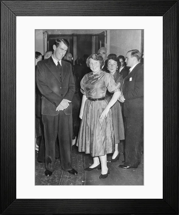 Framed Print : Princess Beatrix Chatting with Edmund Hillary Framed Print : Princess Beatrix Chatting with Edmund Hillary
