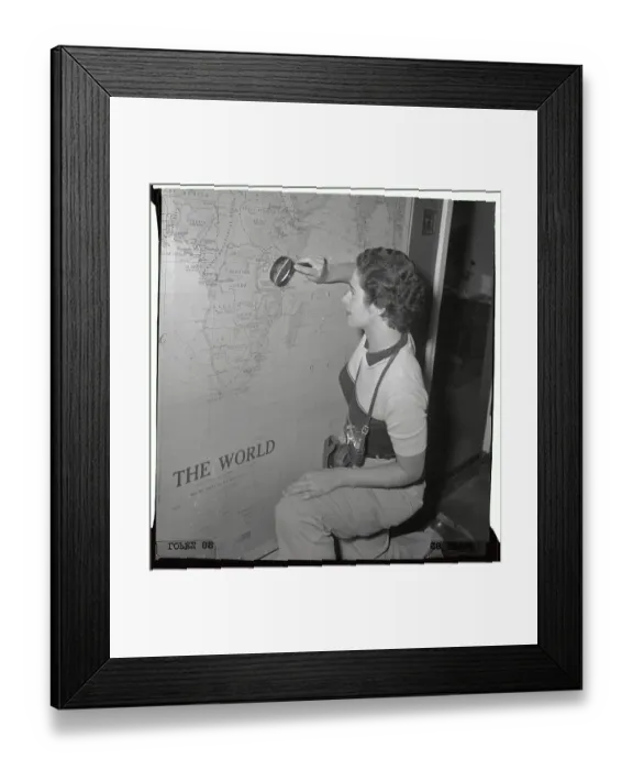 Framed Print : Woman Looking at Map Framed Print : Woman Looking at Map