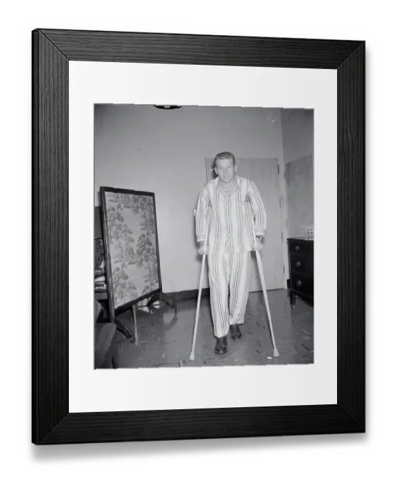 Framed Print : NY Yankee Mickey Mantle Convalescing After Knee Operation Framed Print : NY Yankee Mickey Mantle Convalescing After Knee Operation