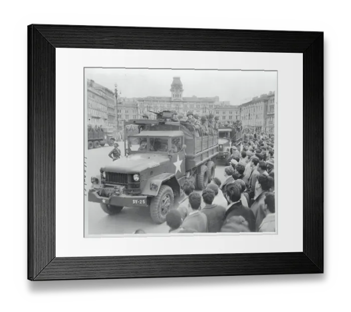 Framed Print : Crowd Surrounding Deployment of Soldiers Framed Print : Crowd Surrounding Deployment of Soldiers