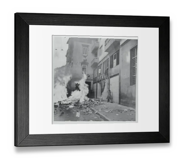Framed Print : Street Scene of Unrest